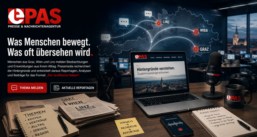 Pressmedia recherchiert Hinweise und Beobachtungen aus Graz, Wien und Linz